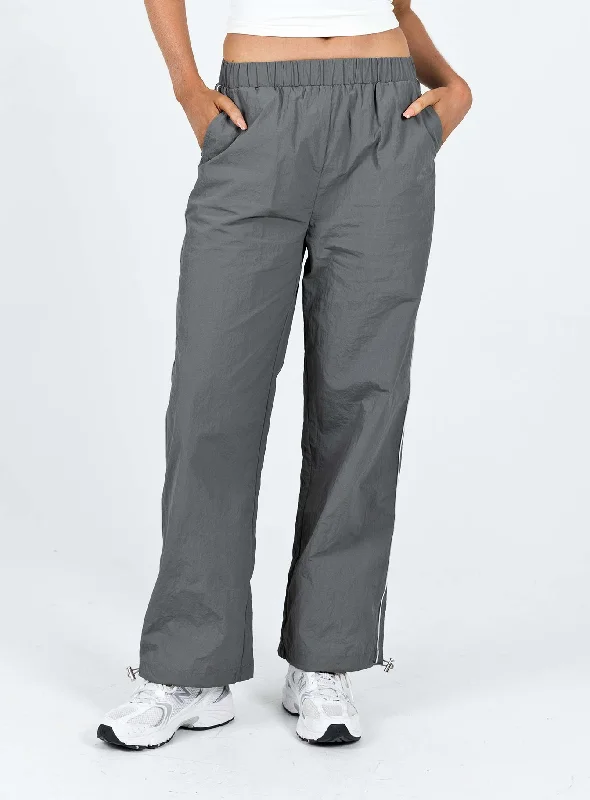 Chic Style Downtown Parachute Pants Slate