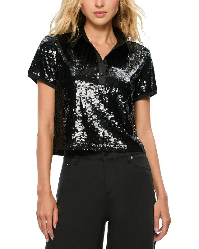 Chic Women's Clothing for Work and Travel alice + olivia Kit Sequin Shirt