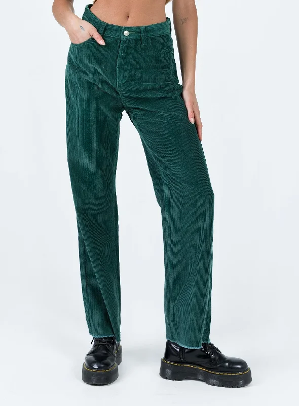 Clearance Sale Kalinda Jeans Green Cord