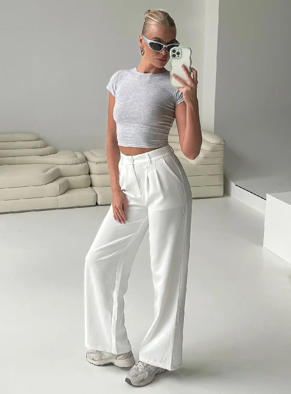 Stylish Women's Apparel Archer Pants White Tall