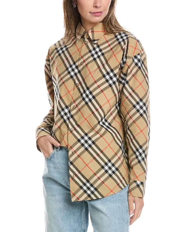 Unique Women's Fashion Pieces Burberry Check Pattern Shirt