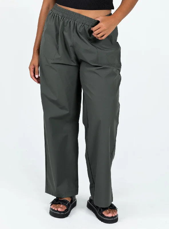 Hot Trends Plevna Nylon Pants Olive