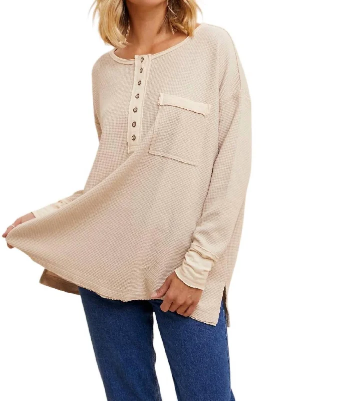 Buy More, Save More Katherine Henley Top In Oatmeal