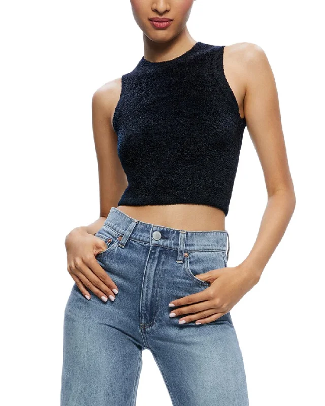 Women's Clothing Online Sale alice + olivia Amity Cropped Crew Top