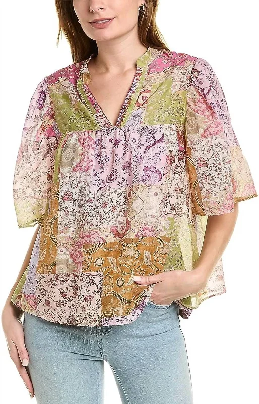 Vintage Style Clothing Sale Bertha Top In Multi