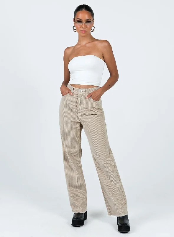 Sale On Clothing Kalinda Jeans Beige Cord