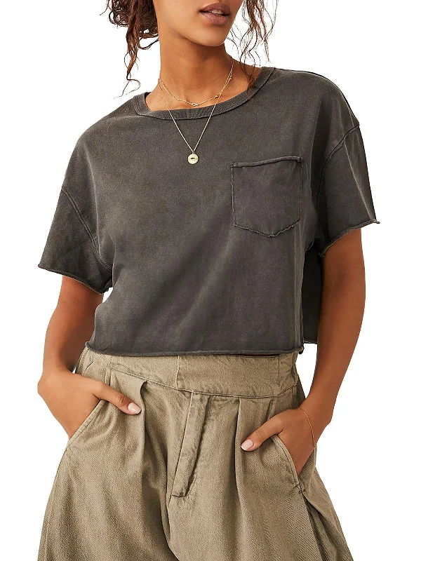 Women Online Clothing Boutiques Womens Unhemmed Cotton Cropped