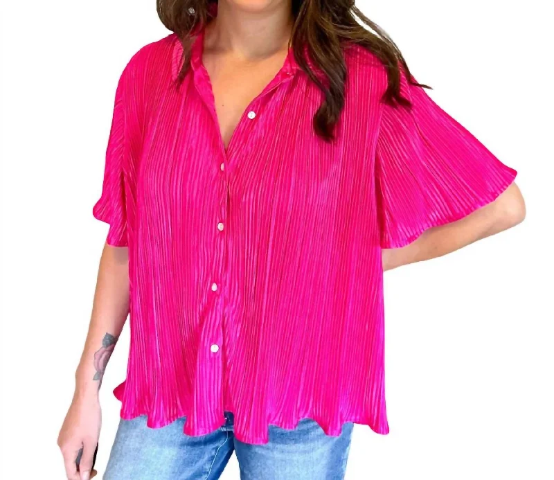 Limited Time Offer Lou Top In Hot Pink