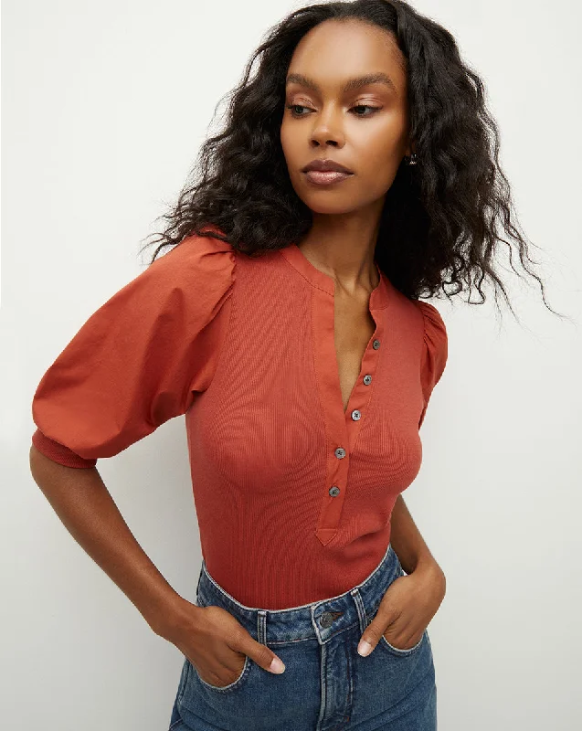 Stylish Savings Coralee Puff-Sleeve Top