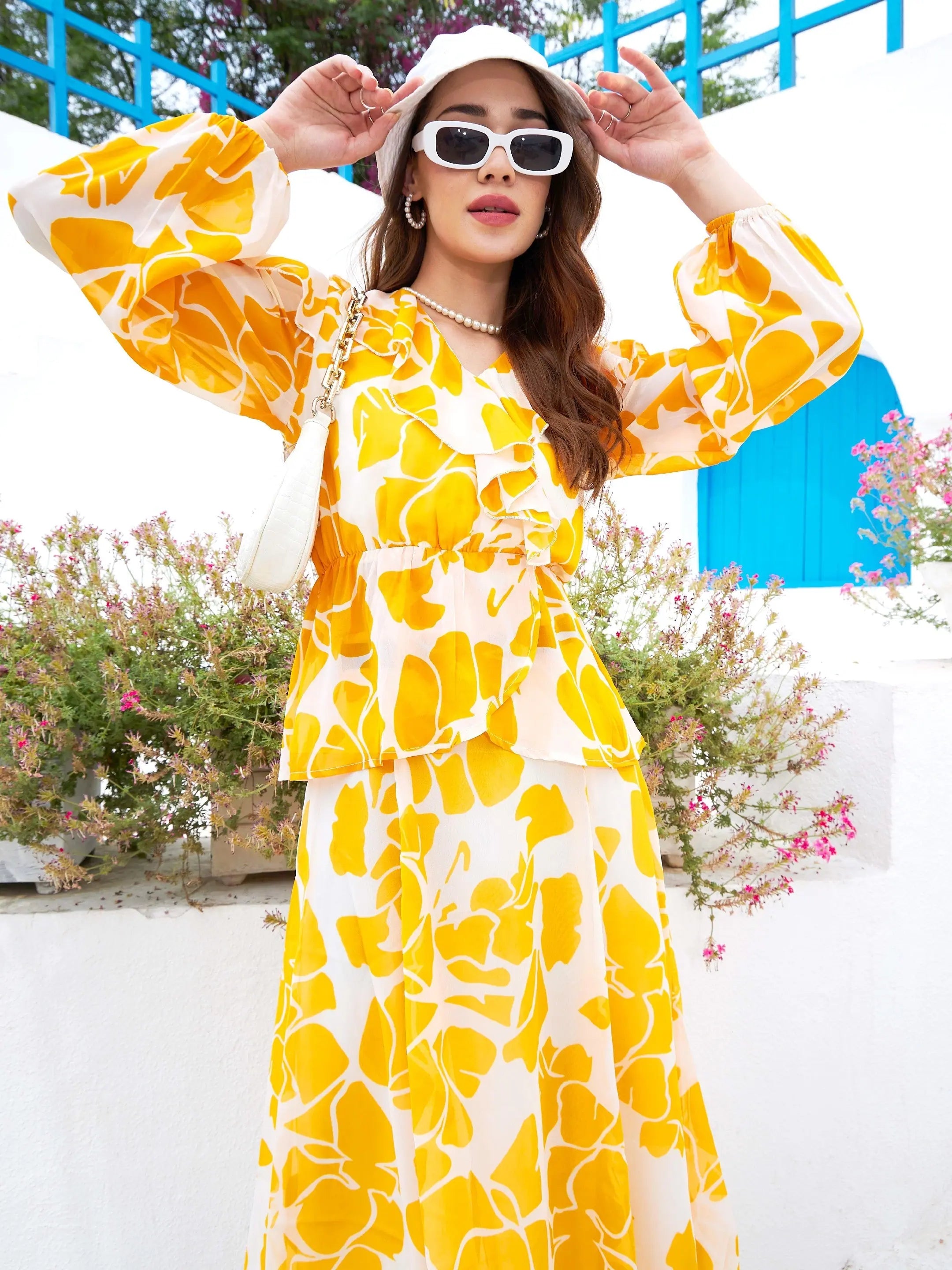 New Arrival Discounts Women Printed Standard Mustard Jumpsuits & Sets