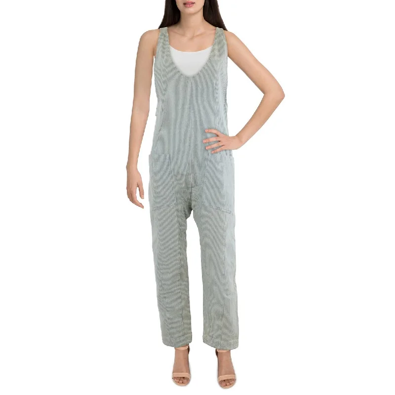 Break Fashion Norms We The Free Womens Cotton Striped Jumpsuit