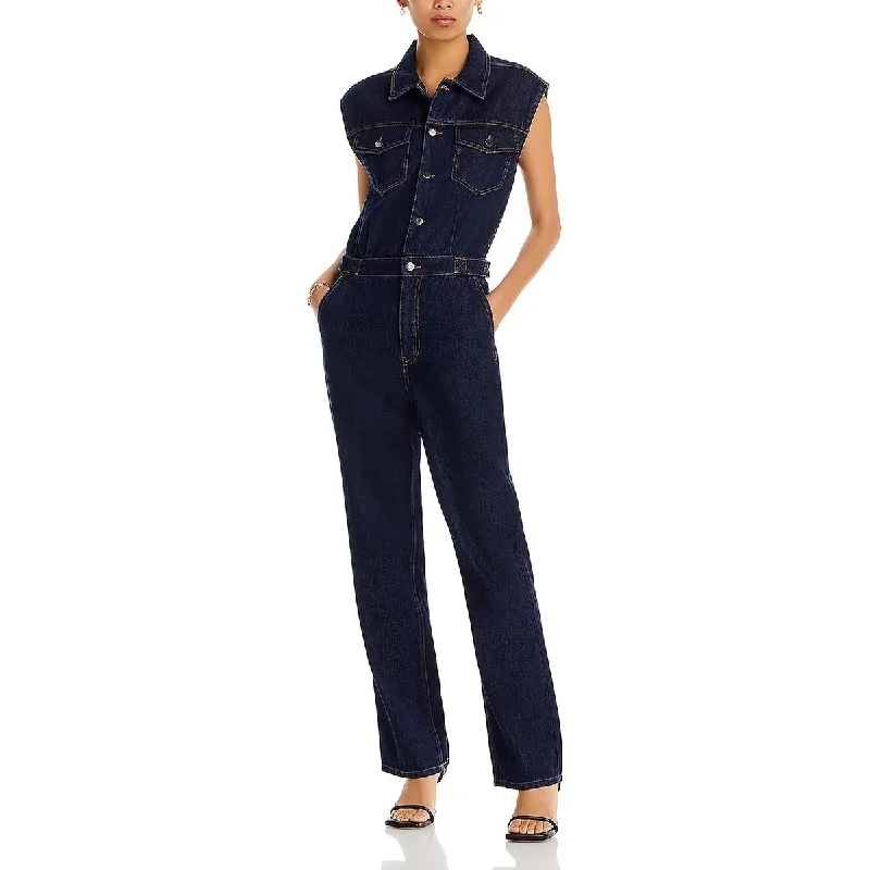 Unbeatable Deals Pistola Womens Denim Sleeveless Jumpsuit