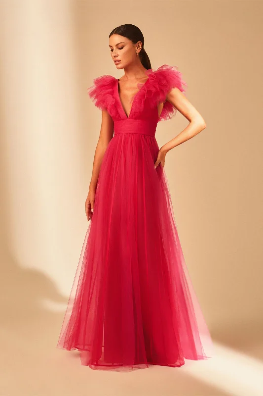 Holiday Discount Vielle Tulle Maxi Dress