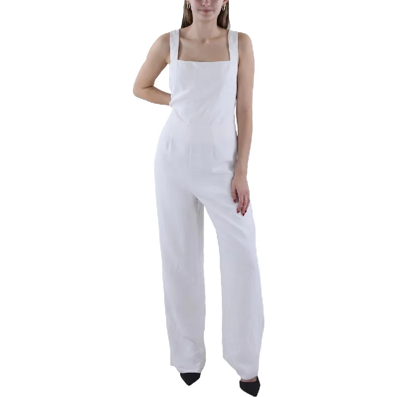 Latest Trends Good American Womens Solid Wide Leg Jumpsuit