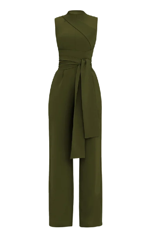 Chic Style, Always In Vogue Edar Jumpsuit | Olive