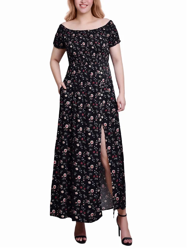 Chic Women's Clothing Online Smocked Bodice Maxi Dress