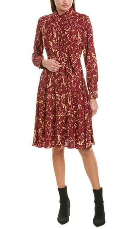 Trendy Street Style Clothing Nanette Nanette Lepore TM9F17120 - Long Sleeved Collared Shirtdress