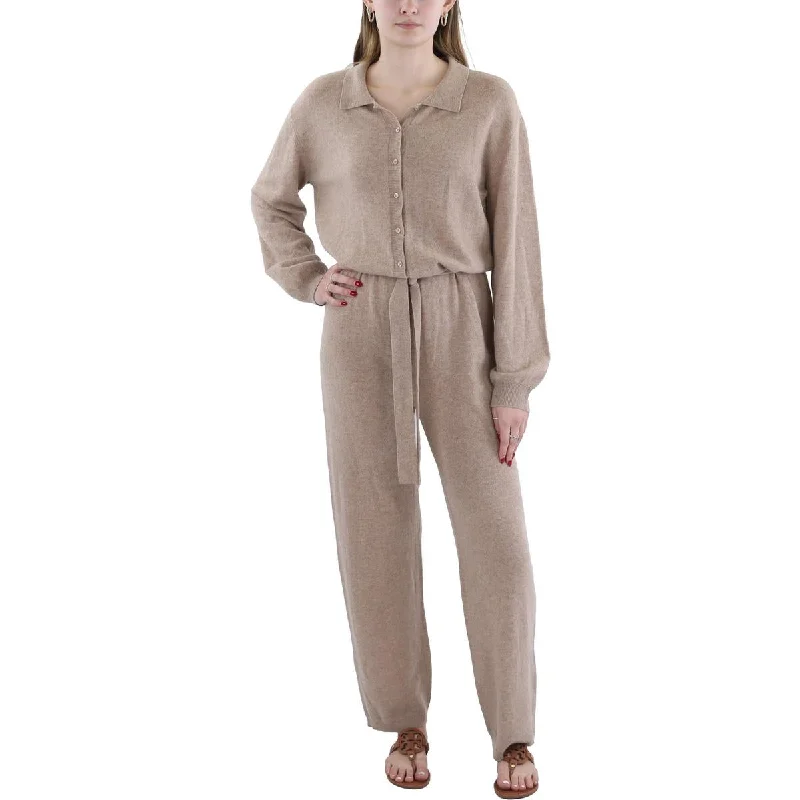 Premium Style Nordstrom Womens Cashmere Blend Button-Down Jumpsuit