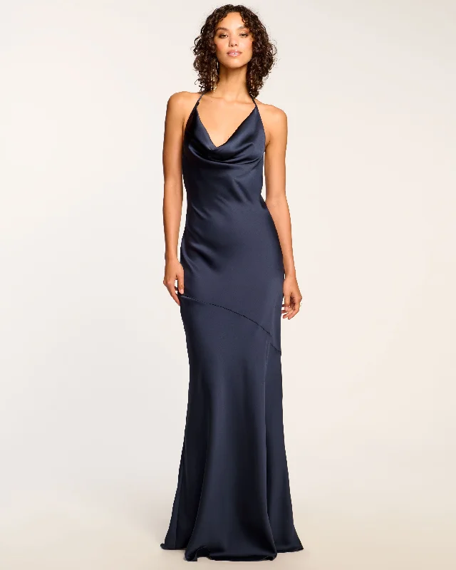 Must-Have Styles Haleigh Cowl Neck Halter Gown