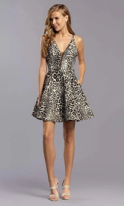 Casual Chic for Women Aspeed Design - S2345 Animal Print Sexy Back Short Dress