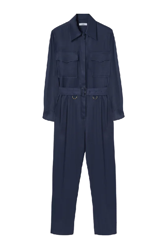 Fashionista Favorites Patch Pocket Belted Jumpsuit