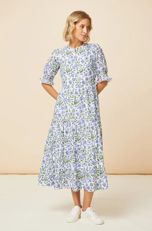 Final Sale Cordelia Block Print Dress | Blue/Green