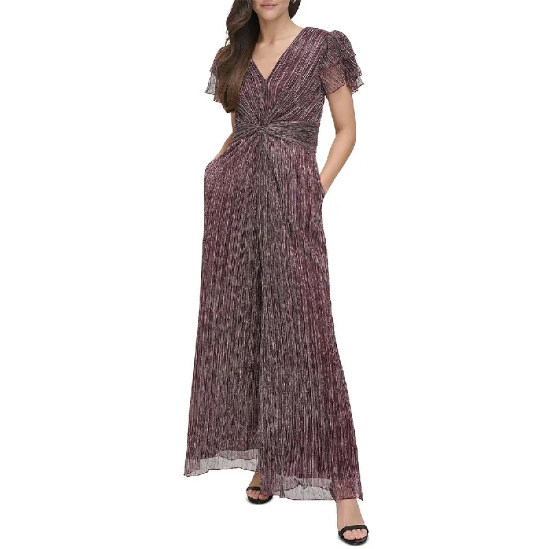 Seasonal Fashion Vince Camuto Womens Shimmer Textured Jumpsuit