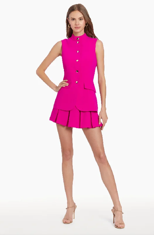 Comfort Centric Apparel Evelyn Skort Romper - Hot Pink