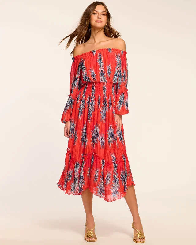 Clothes For Woman Alyce Smocked Off-The-Shoulder Maxi Dress