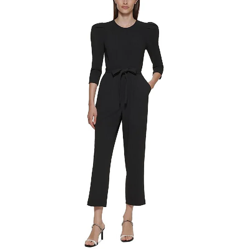 Style Redefined Calvin Klein Womens Belted Puff Sleeve Jumpsuit