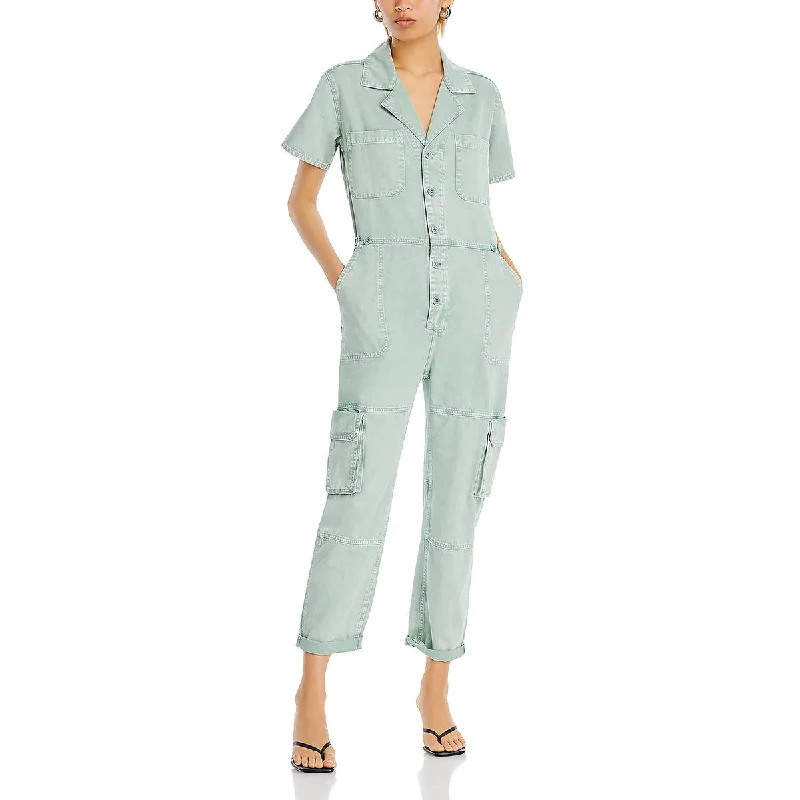 Massive Savings Pistola Womens Faded Cargo Jumpsuit