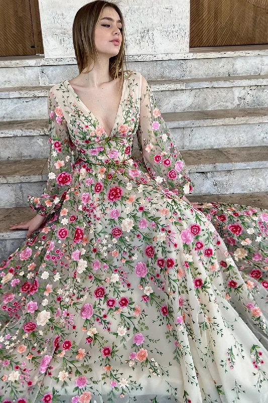 Casual Chic Wildflower Romance Embroidered Maxi Dress