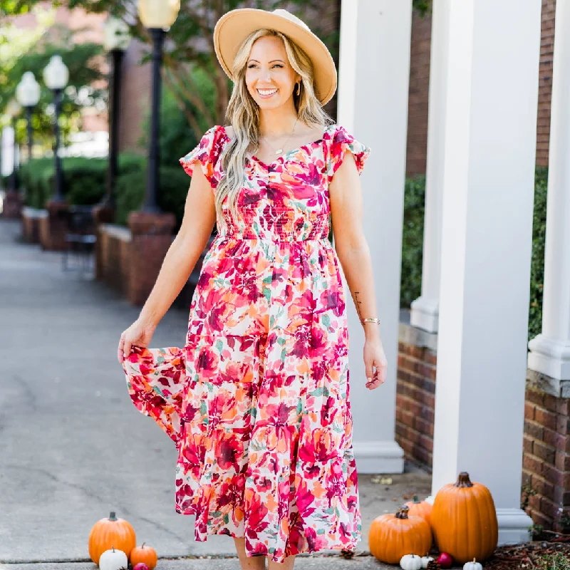 Special Offer Love From Above Dress, Red Floral