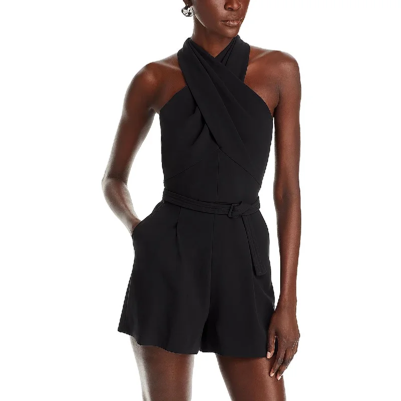 Style Revolution A.L.C. Womens Halter Front Twist Romper