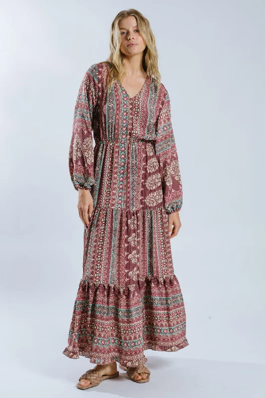 Sophisticated Outfits Nuha L/S Maxi Dress