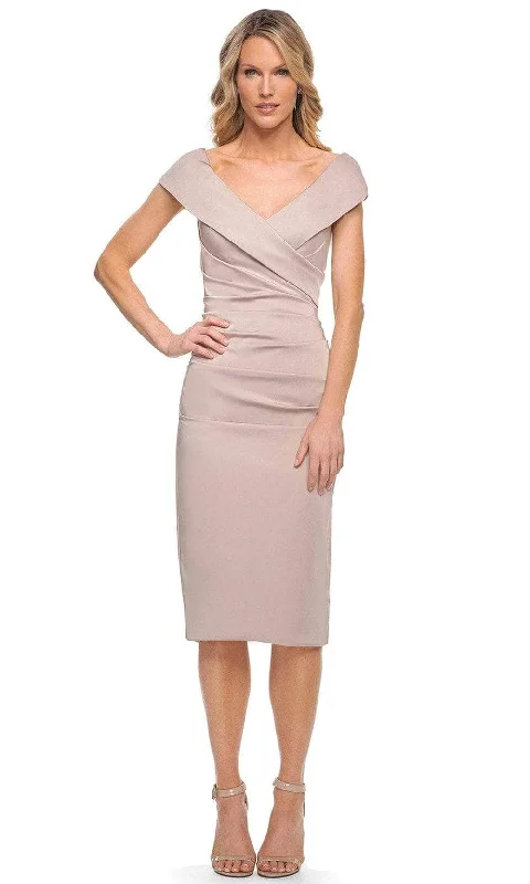 Flash Sale Clothing La Femme - Cap Sleeve Jersey Cocktail Dress 30110SC