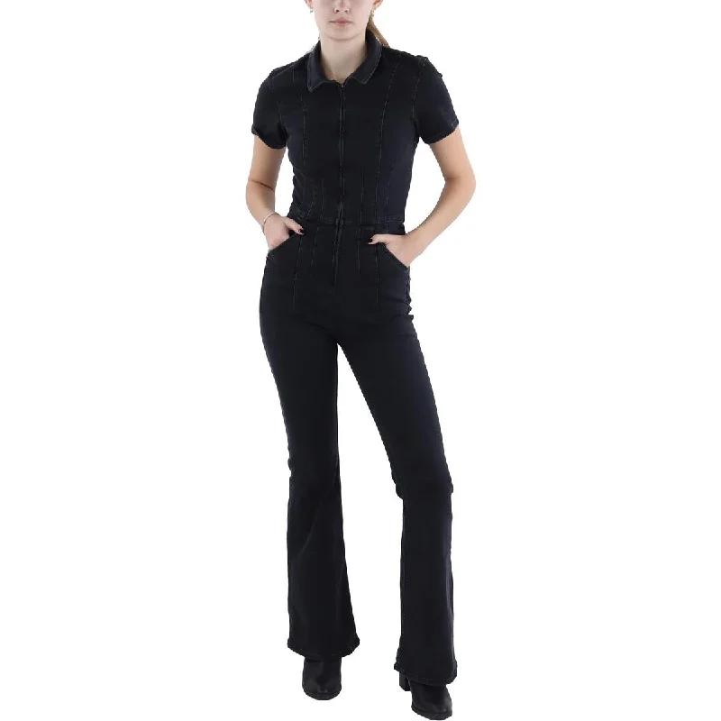 Versatile Outfits We The Free Womens Denim Flare Leg Jumpsuit