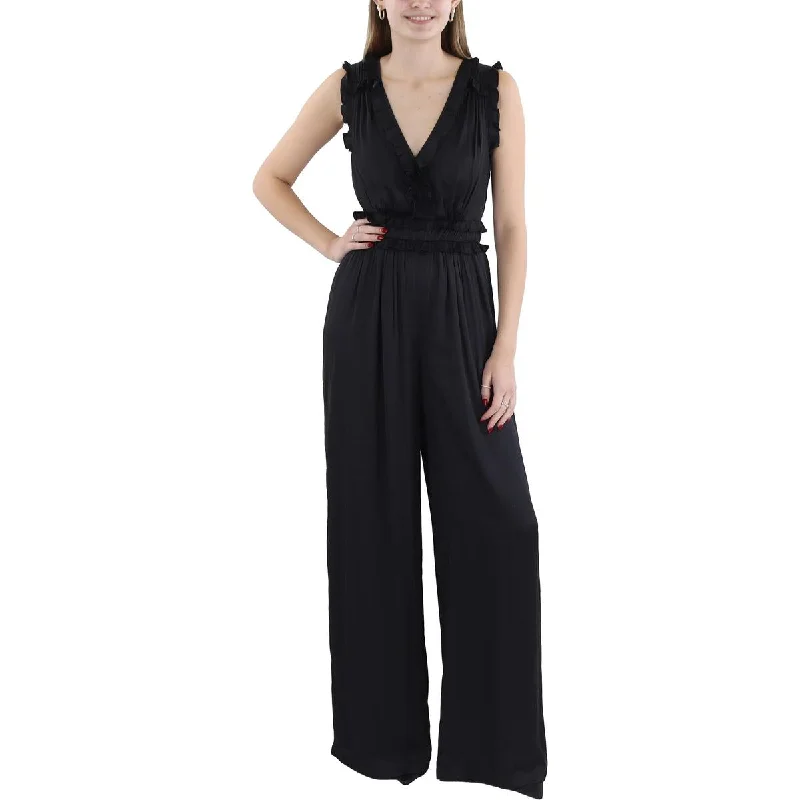 Vibrant Femme Fashion Ramy Brook Womens Ruffled Wide Leg Jumpsuit