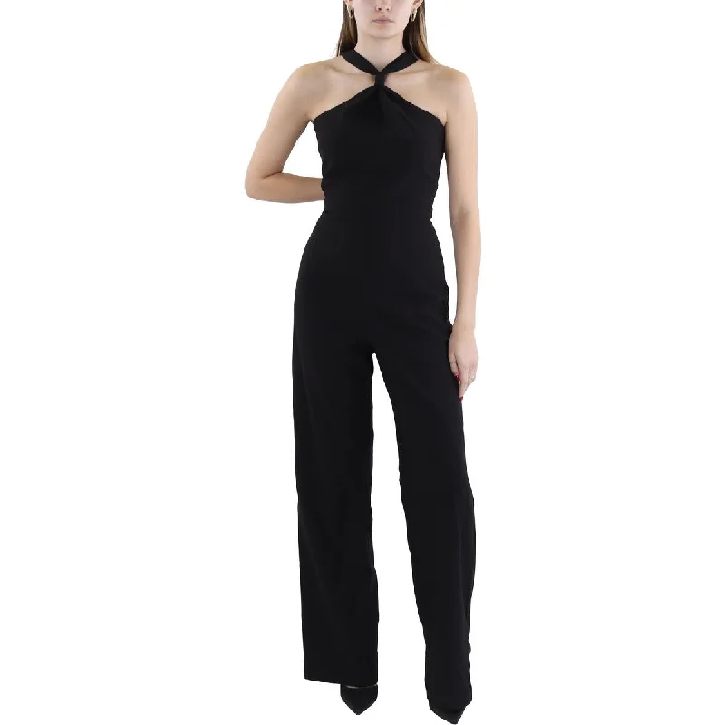 Evening Elegance Likely Womens Halter Wide Leg Jumpsuit