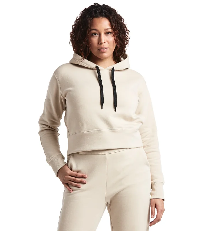 Seasonal Picks Public Rec Luxe Fleece Cropped Hoodie Ivory