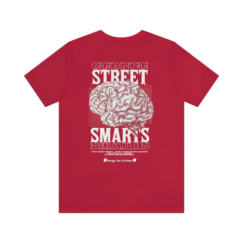 Insane Discount Onslaught STREET SMARTS- Short Sleeve Tee (Red)