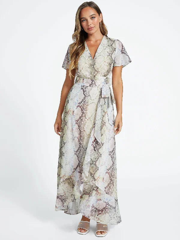 Workwear Fashion for Women Maddie Printed Maxi Dress