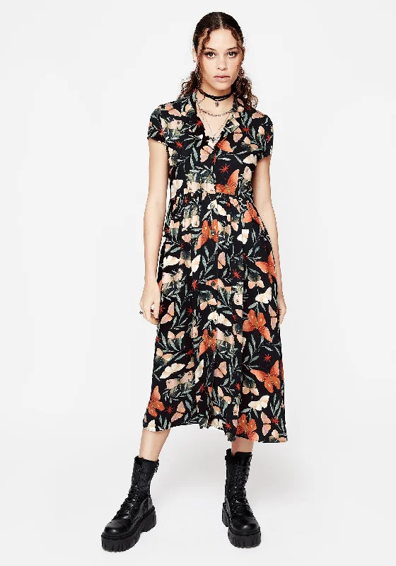 Season Offer Mariposa Midi Shirt Dress