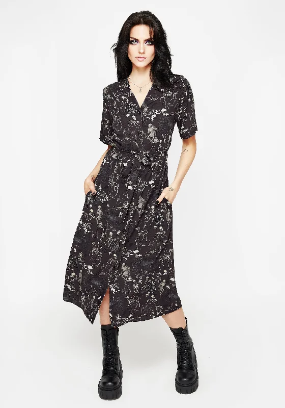 Trendy Women's Wear Collection Melancholia Midi Shirt Dress