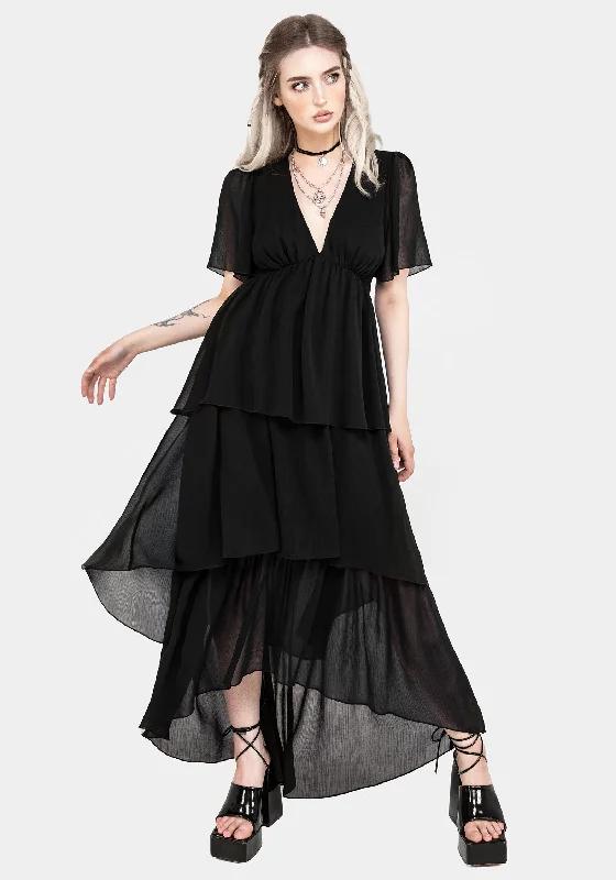 Bid Farewell To The Old Season Sasha Tiered High-Low Dress