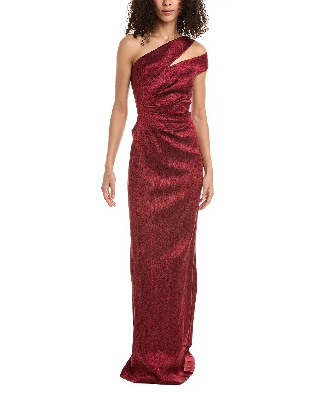 Versatile Women's Fashion Teri Jon by Rickie Freeman One-Shoulder Gown