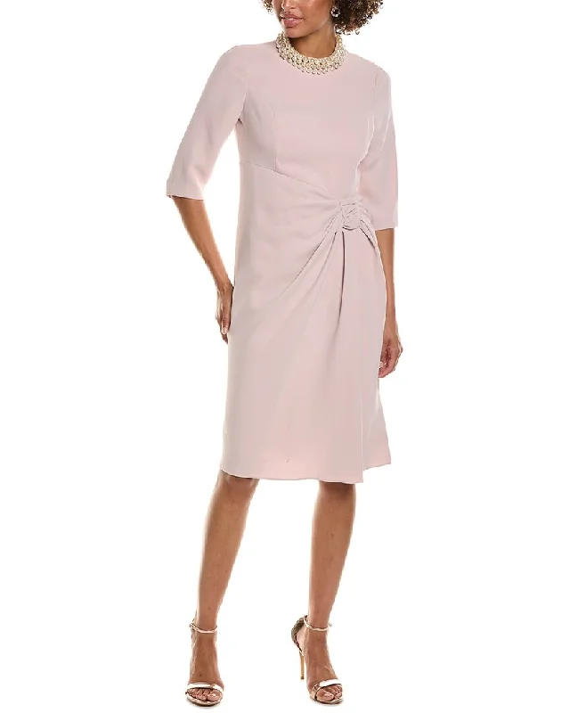 Casual Chic for Women Teri Jon by Rickie Freeman Stretch Crepe Pearl Midi Dress