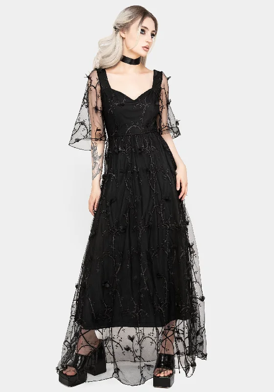 Your Timeless Wardrobe Awaits Vine Embroidered Gown