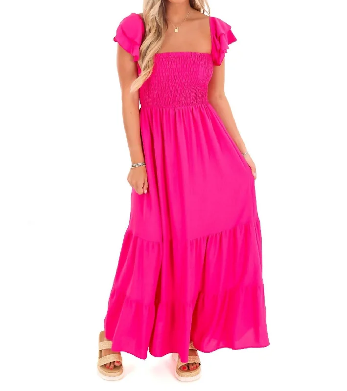 Flash Sales Today What Happens Now Maxi Dress In Hot Pink