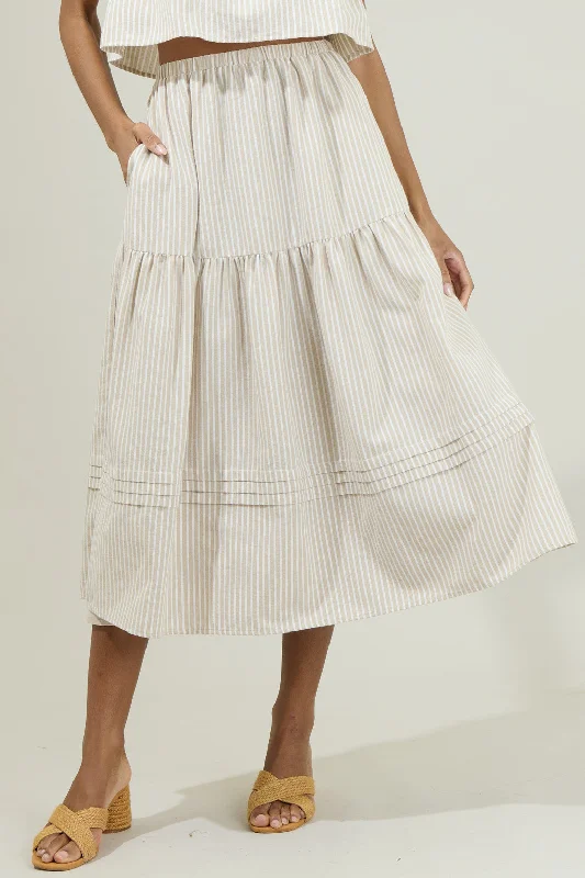 Unleash Your Fashion Everlanes Striped Flores Midi Skirt